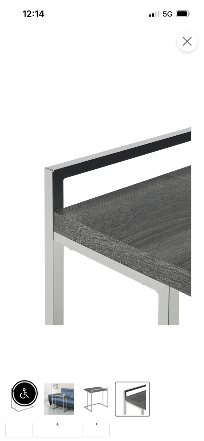 New Grey Wood Grain Accent Table - photo 4