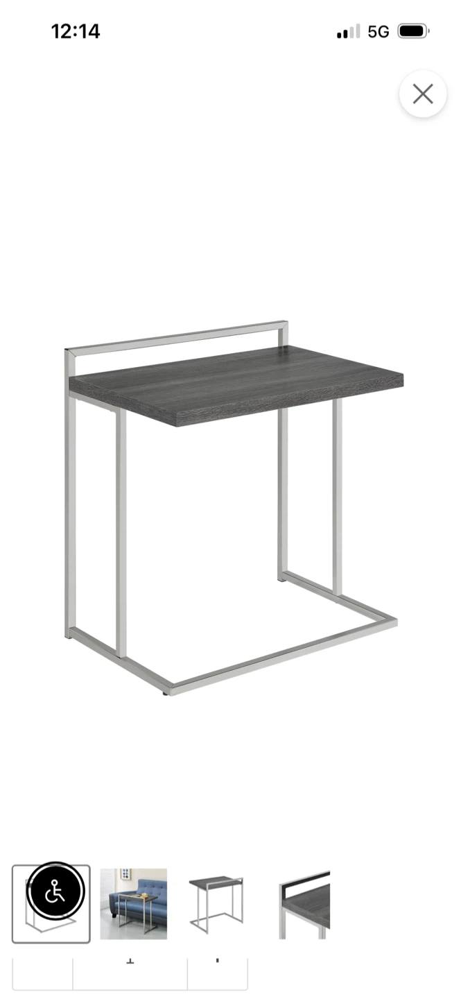 New Grey Wood Grain Accent Table - photo 5