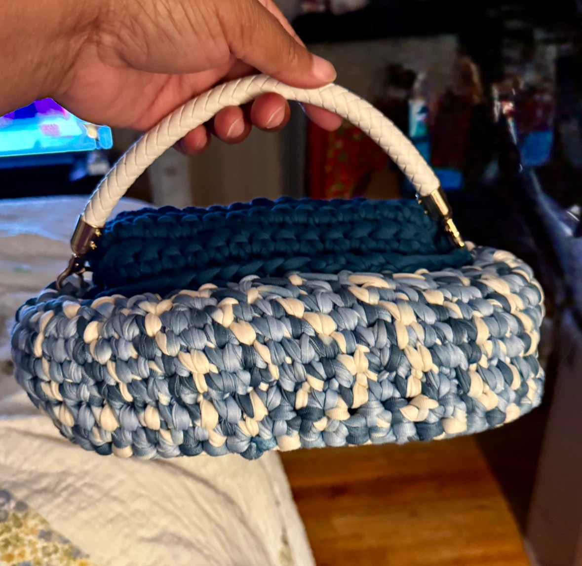 Handmade Coastal Weave Crochet Handbag – One of a Kind - photo 4