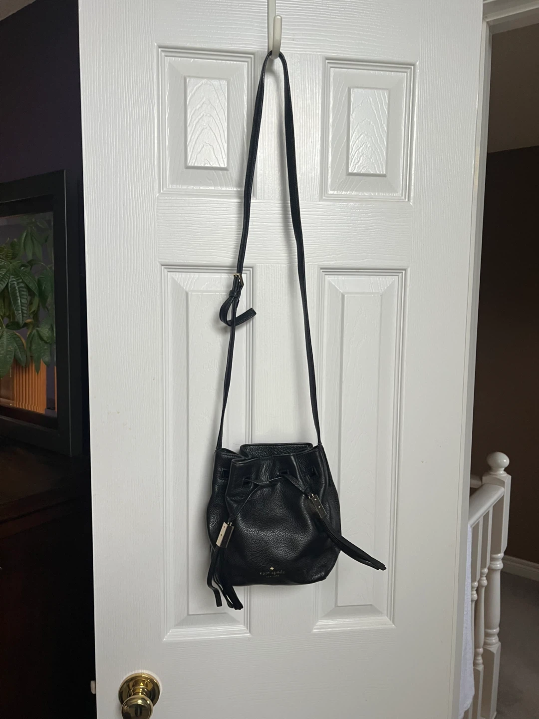 Kate Spade Black Leather Drawstring Bucket Bag - photo 2