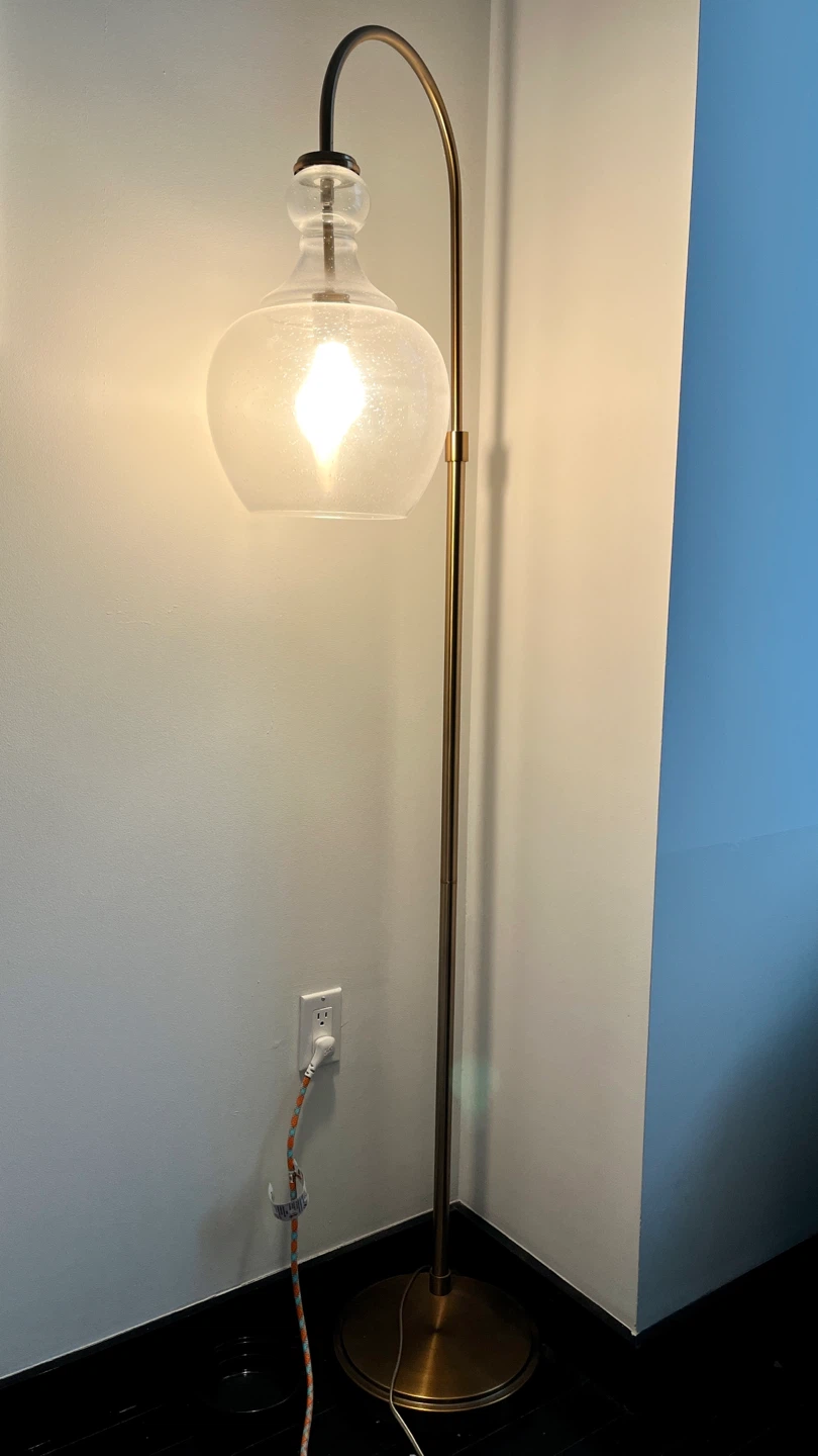 Arc Floor Lamp with Glass Shade