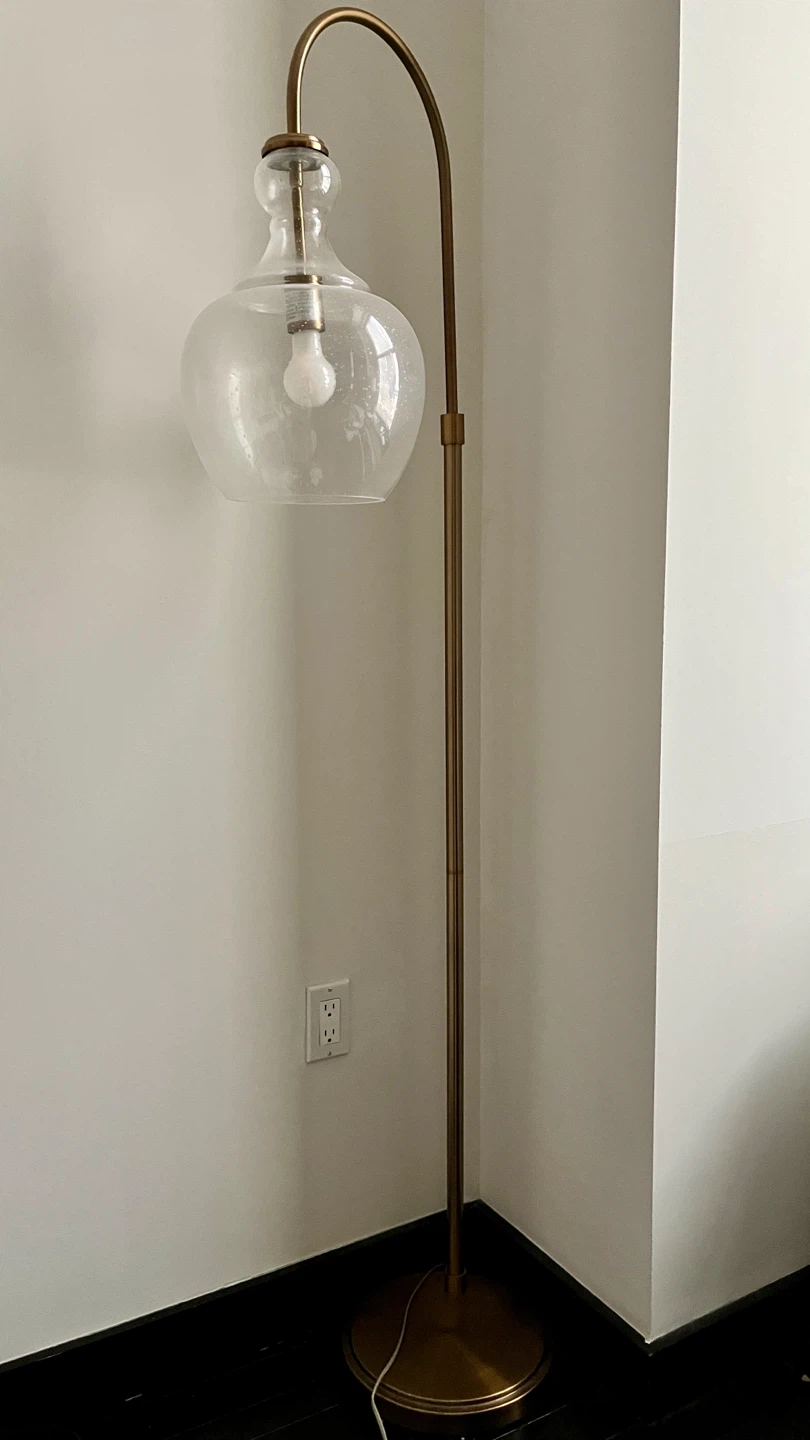Arc Floor Lamp with Glass Shade - photo 2