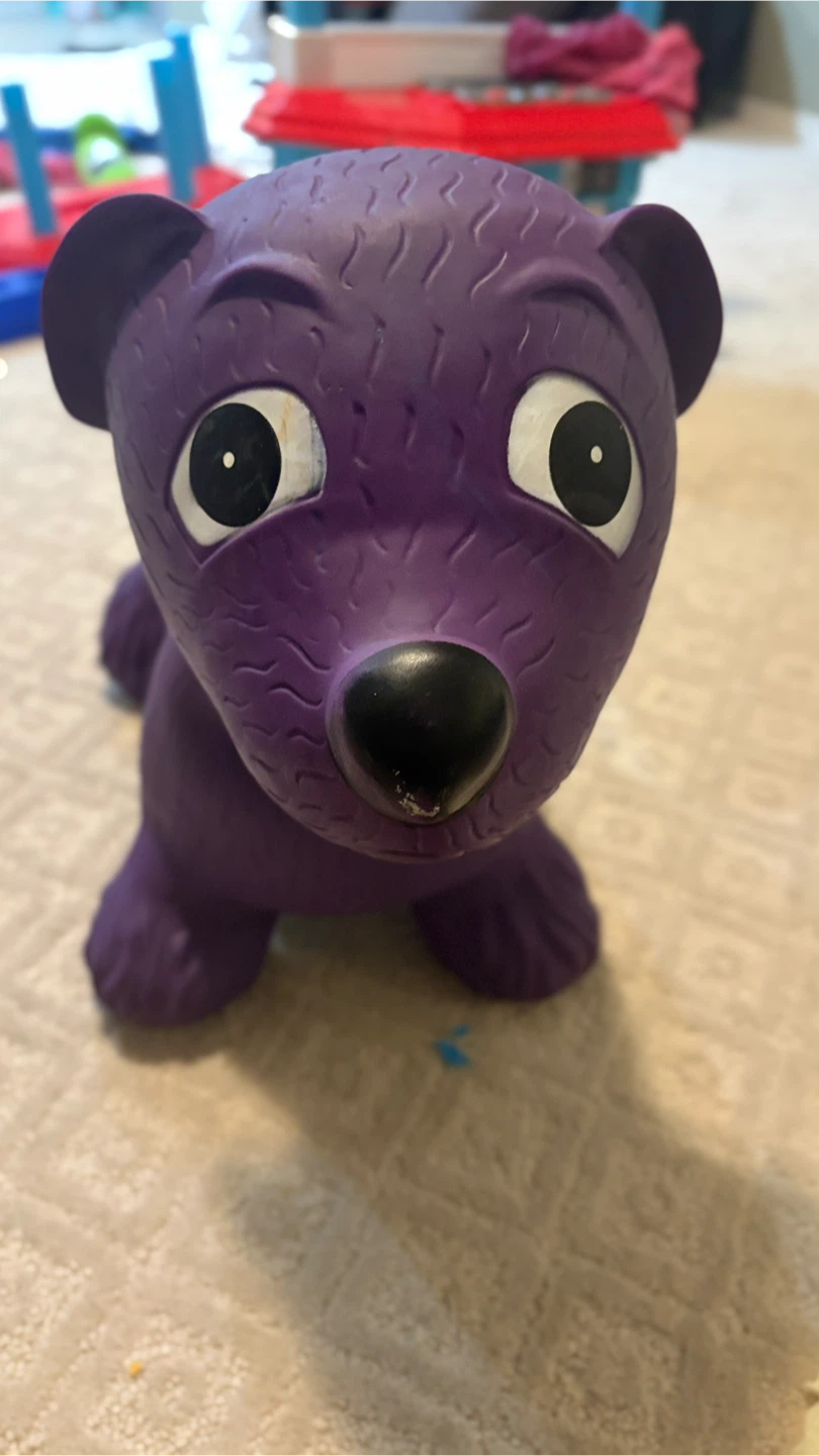 Inflatable Purple Dog Bouncer / Hopper Toy