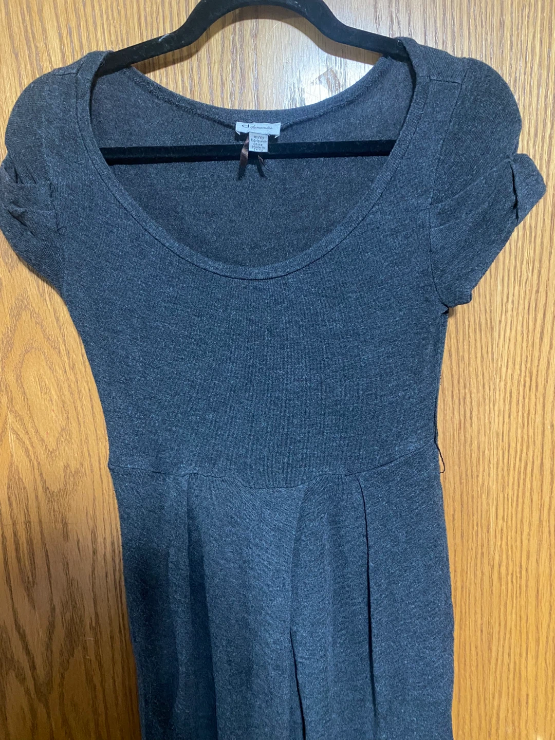 Charcoal Scoop Neck Knit Dress with pockets - photo 3