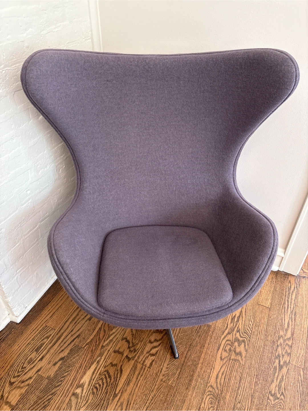 Purple Upholstered Swivel Chair