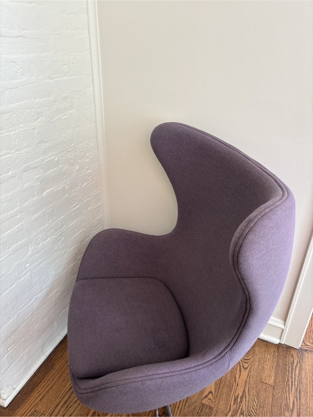 Purple Upholstered Swivel Chair - photo 4