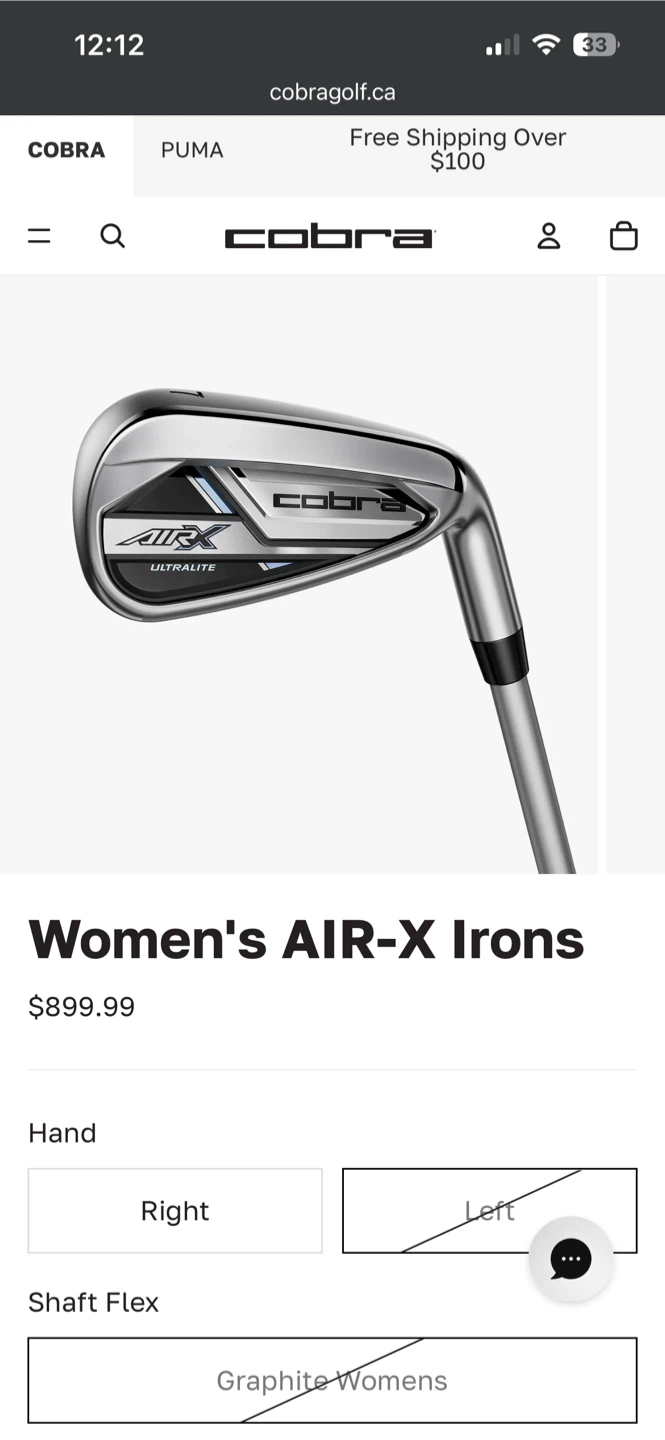 Cobra Women’s AIR-X Ultralite Irons 2023 (9 ,PW, SW, Left Hand) - photo 5