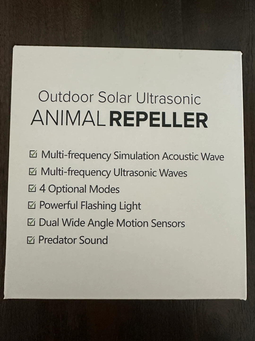 Outdoor Solar Ultrasonic Animal Repeller – Brand New - photo 2