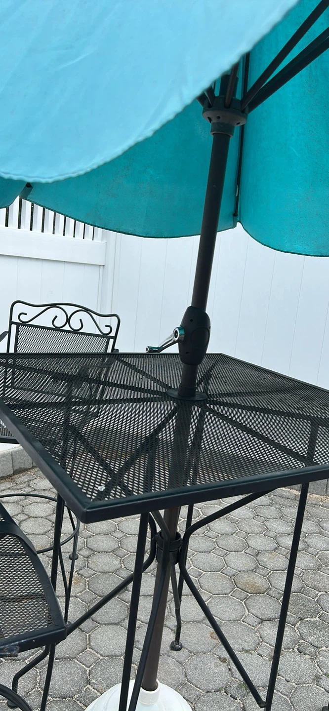 Outdoor high table Set with Umbrella - photo 3