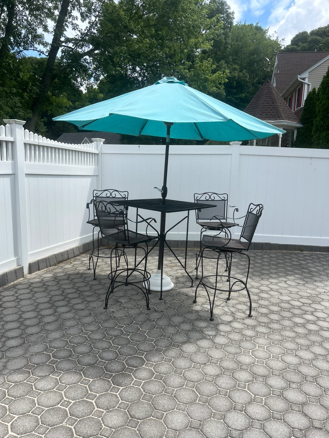 Outdoor high table Set with Umbrella - photo 5