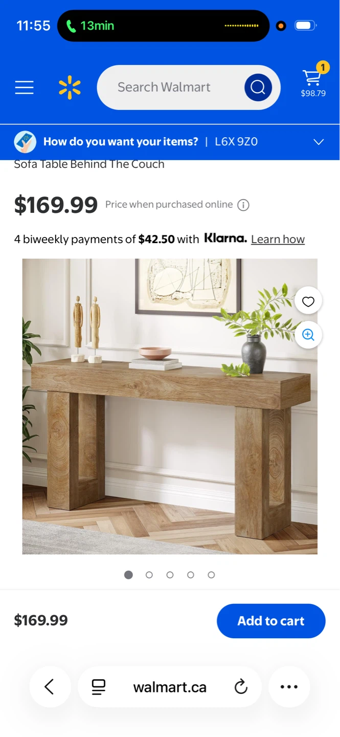 Brand new- Sofa table behind the couch- delivery available - photo 2