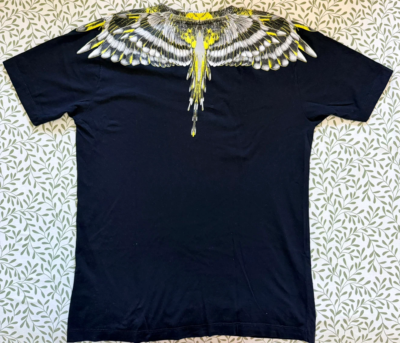 Marcelo Burlon Wings T-Shirt Black Yellow - photo 2