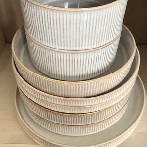 NEW Set of 13 Ceramic dinnerware (bowls and plates)