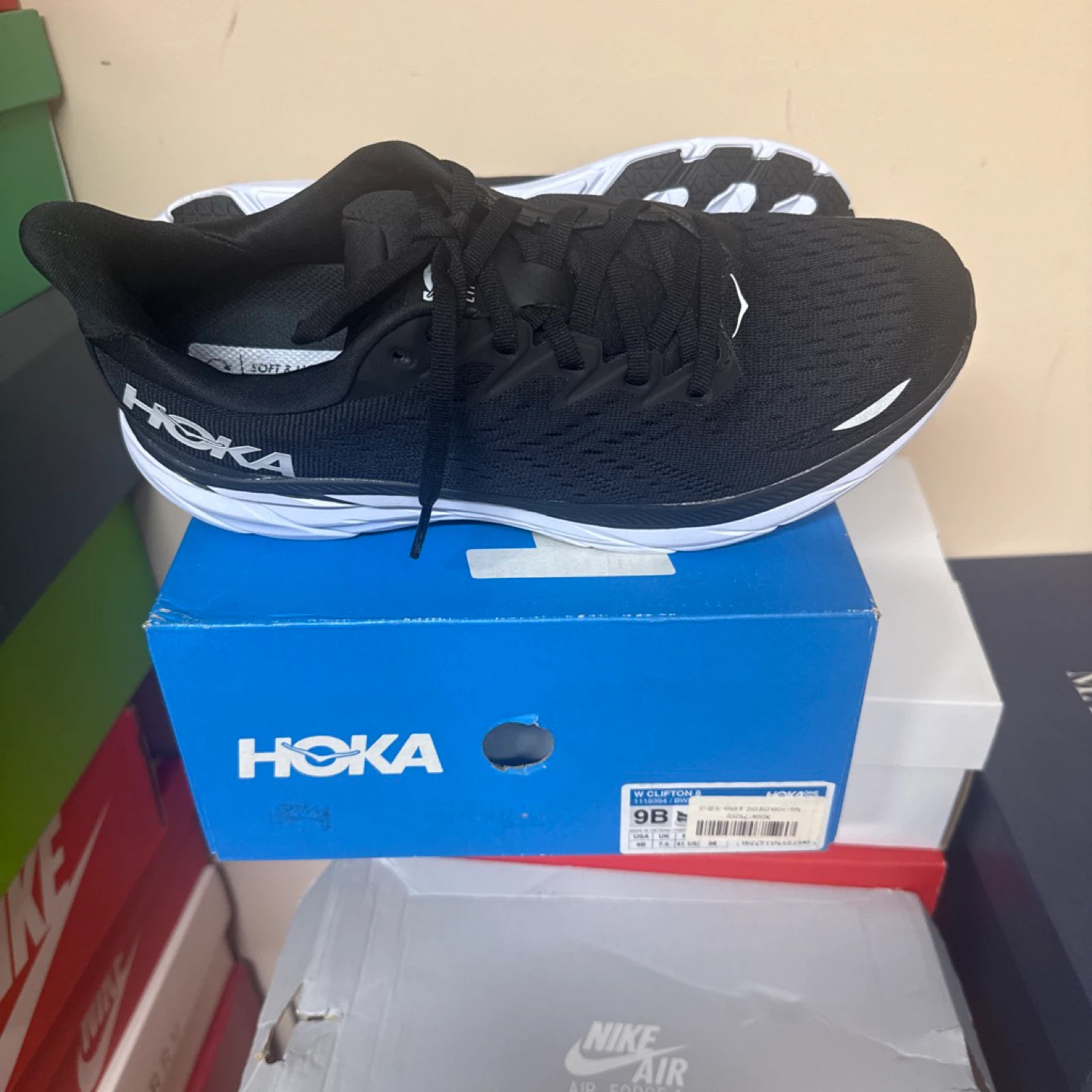 Hoka Clifton 8 Women's Running Shoes Black Size 9B - photo 4