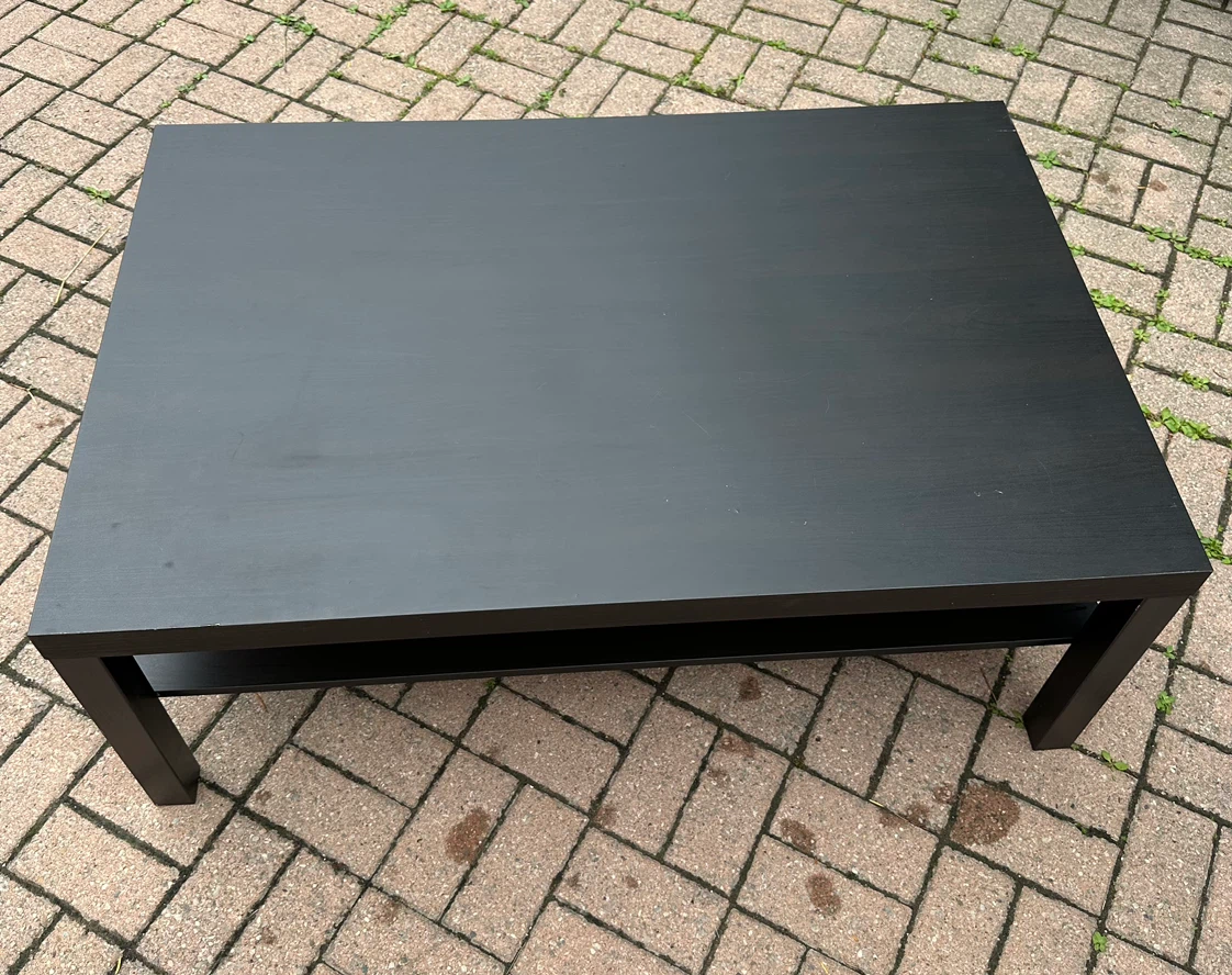 IKEA Black coffee table with shelf