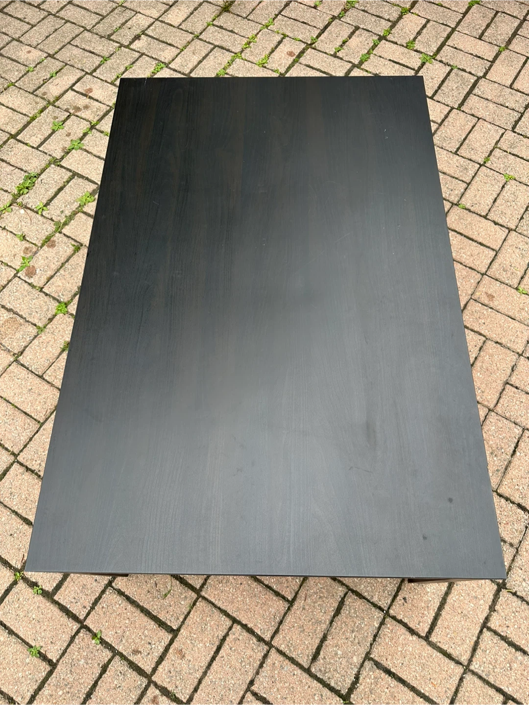 IKEA Black coffee table with shelf - photo 4