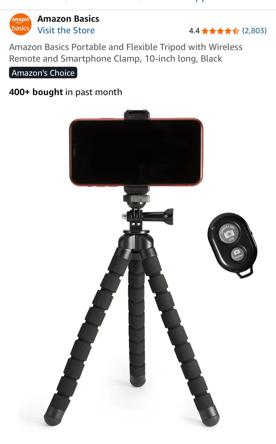 Mini Tripod with Bluetooth Remote - photo 2
