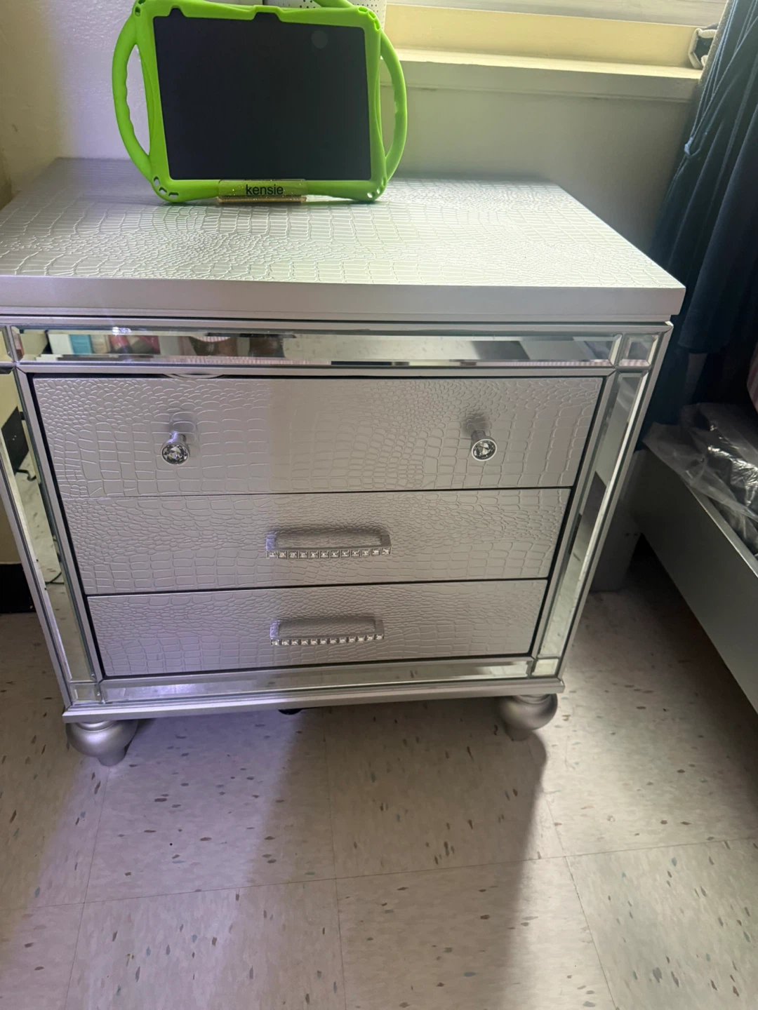 Silver Crocodile Embossed Dresser - photo 2