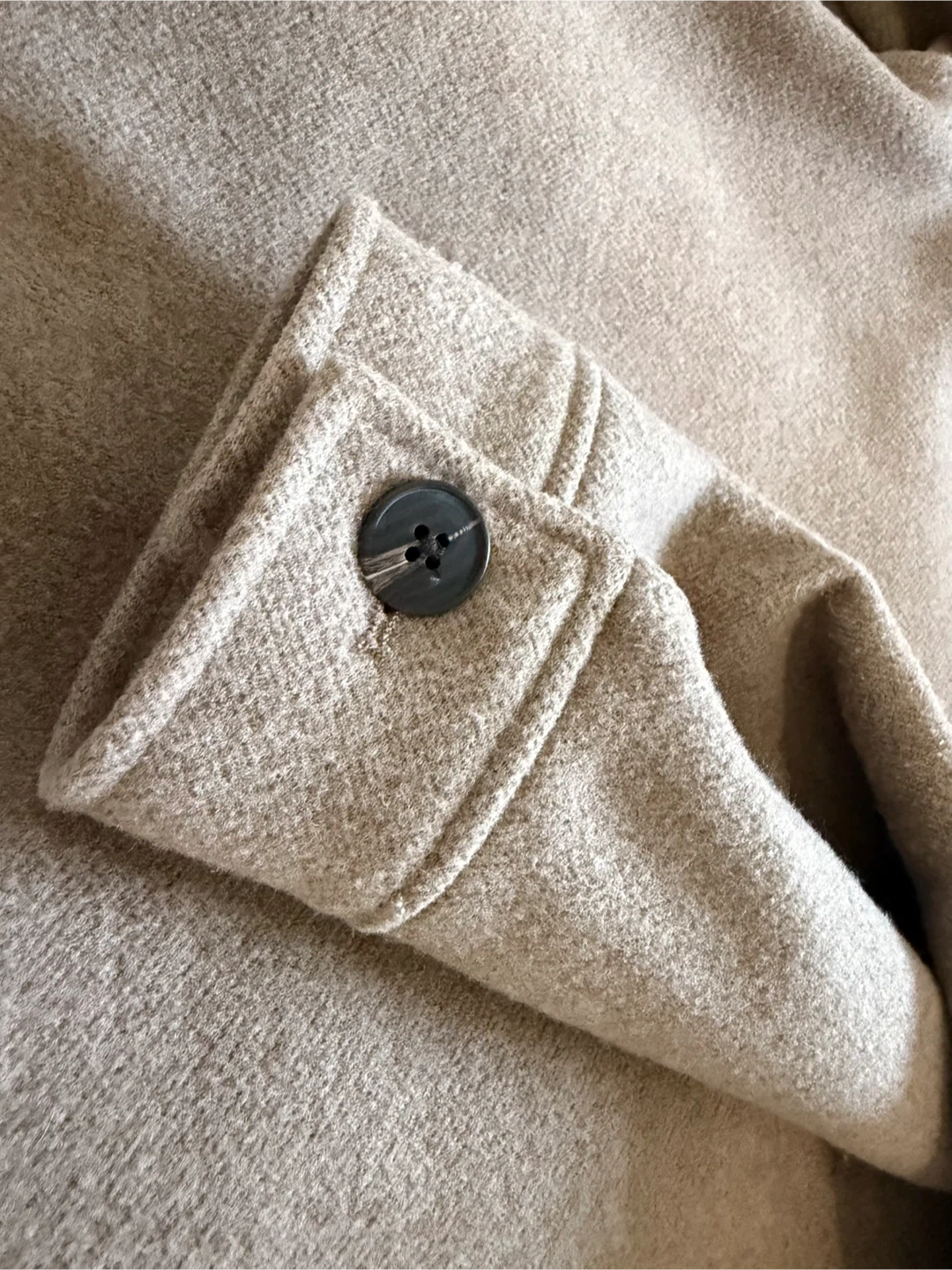 ZARA Beige Wool Blend Shirt Jacket - photo 2