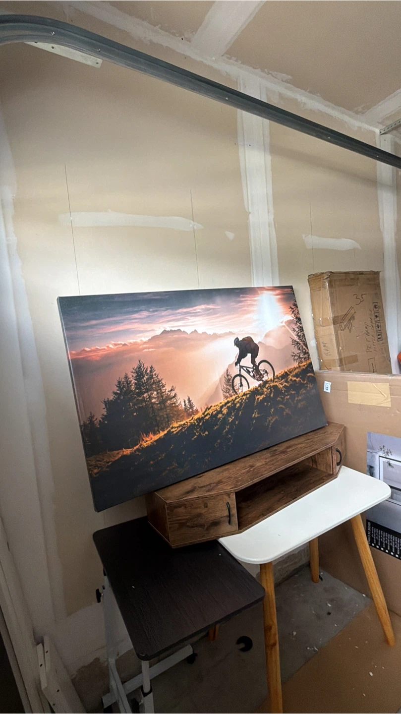 Canvas Print - Mountain Biker Sunset Scene - photo 2