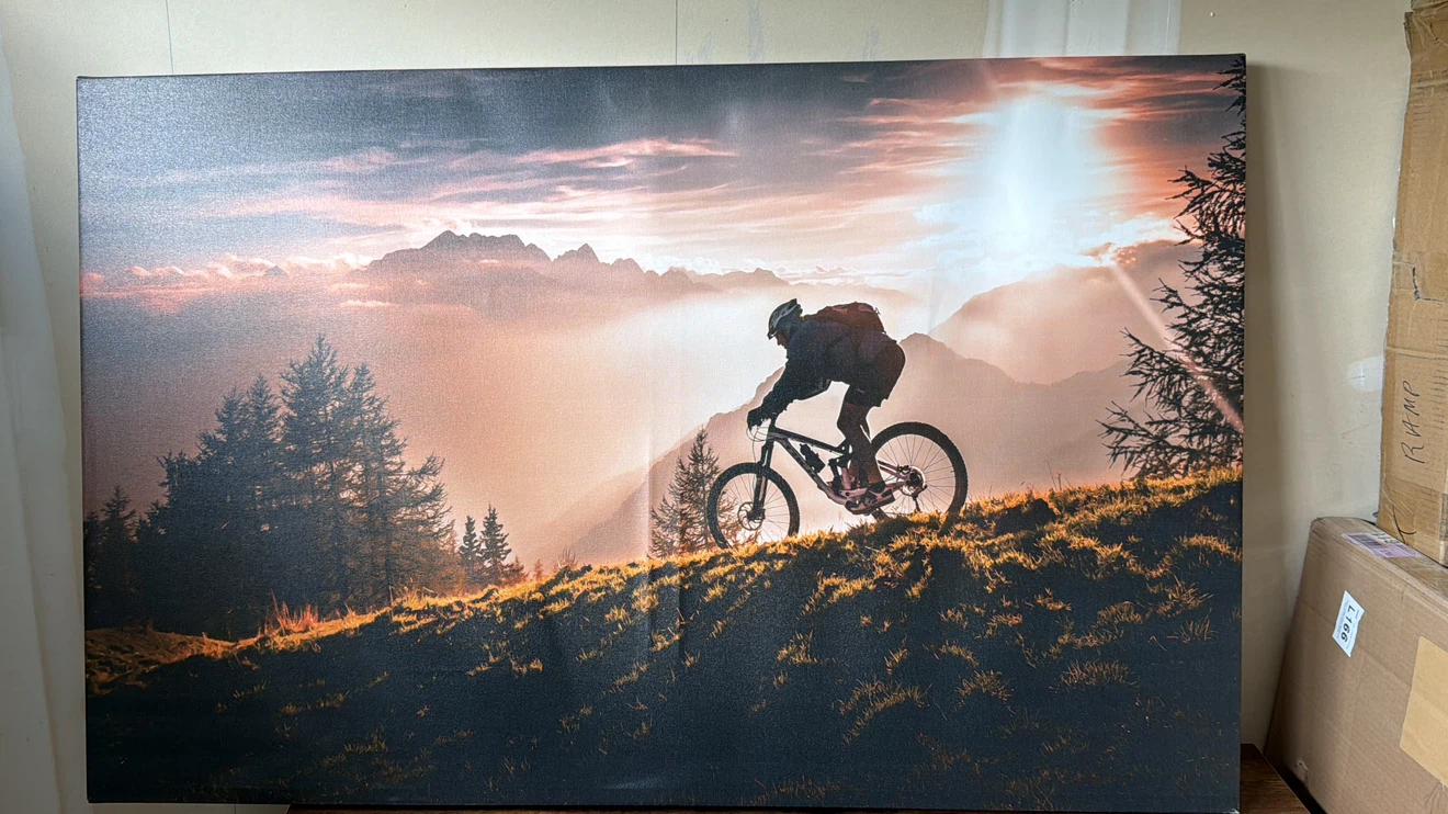 Canvas Print - Mountain Biker Sunset Scene - photo 4