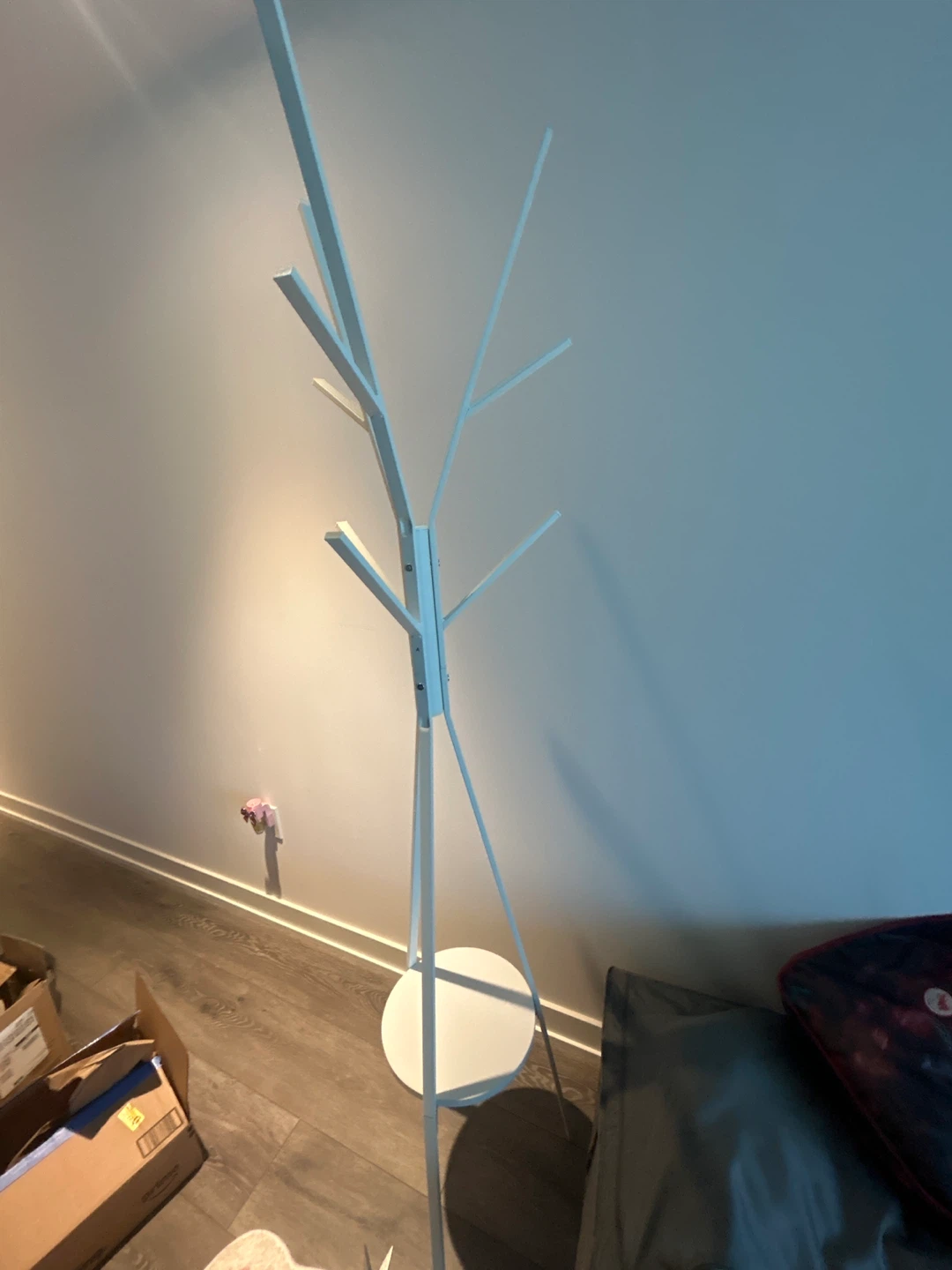 White Standing Coat Rack - photo 2