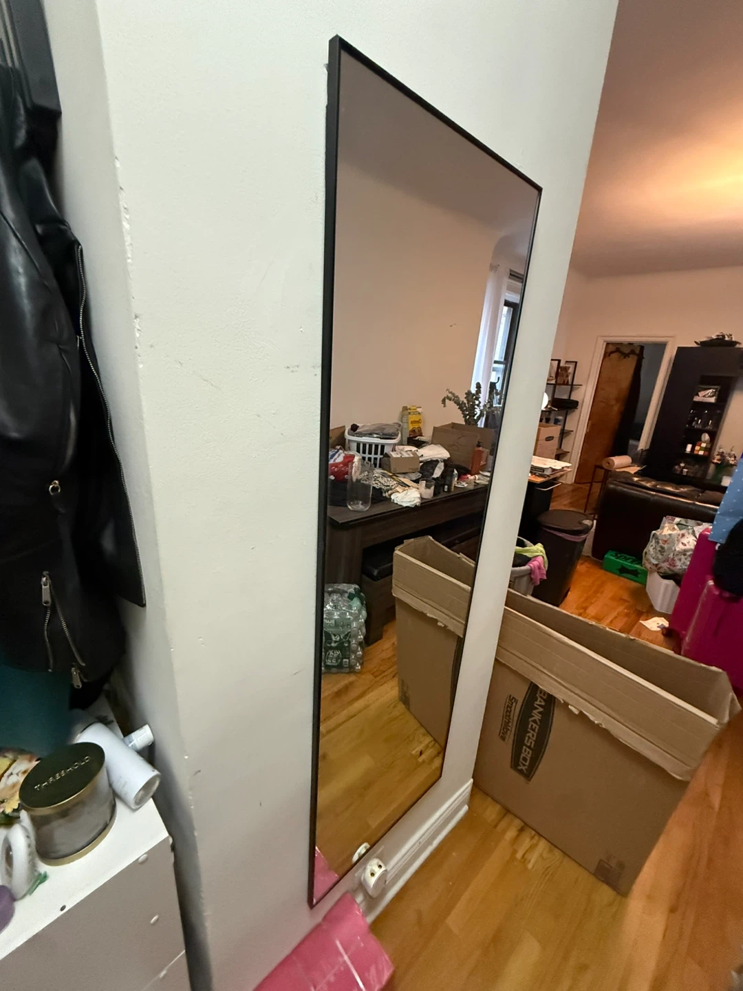 Full Length Mirror with Black Frame and Kickstand - photo 3