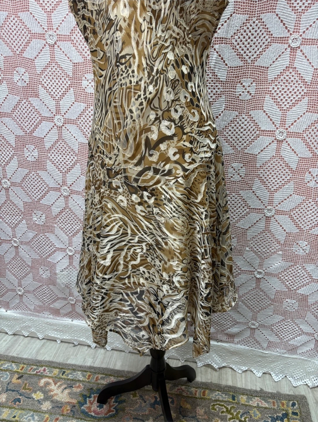 Miss Nikky Women's Sleeveless V-Neck Animal Print Dress - photo 3