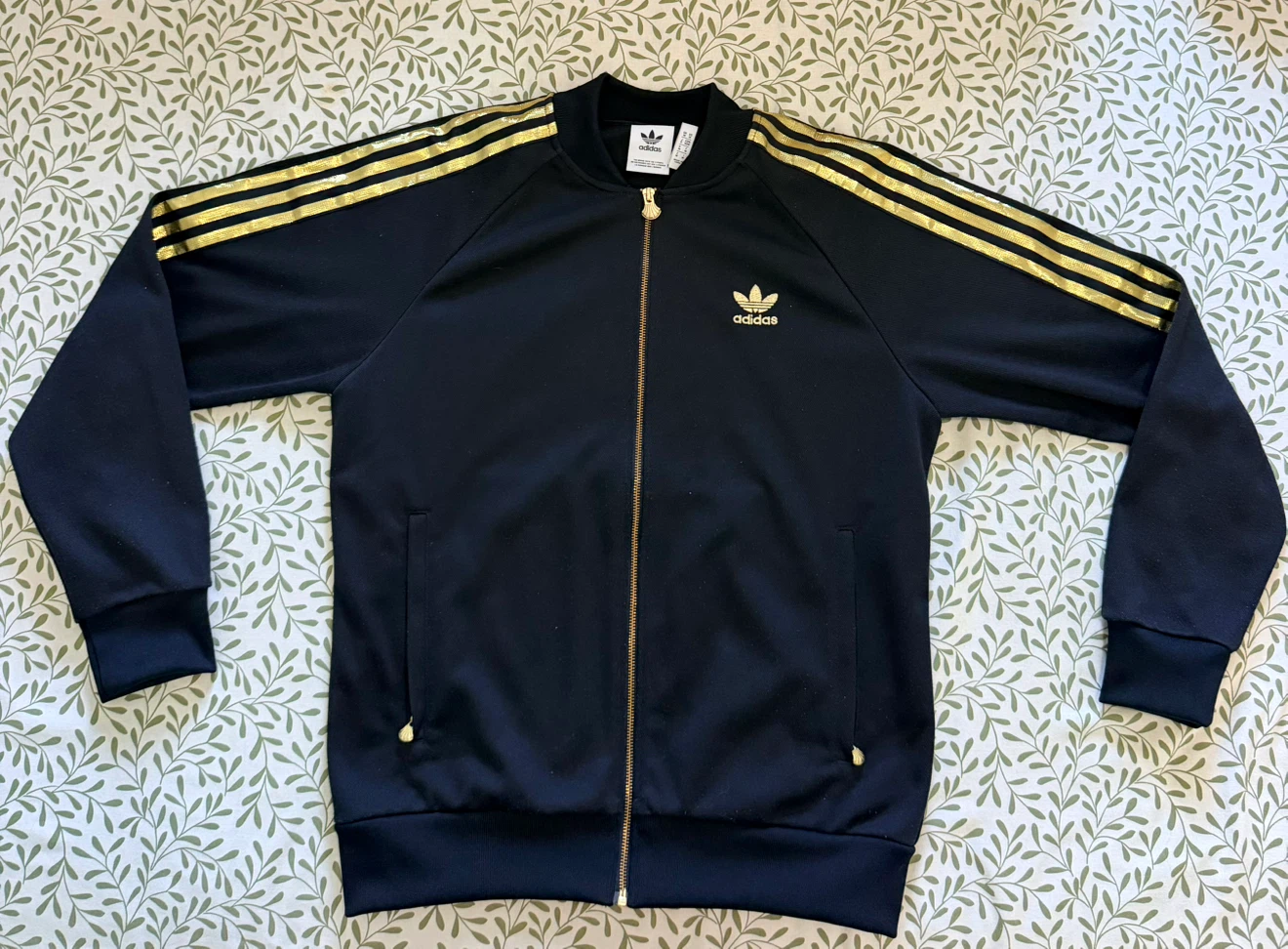 Adidas Track Jacket Black Gold