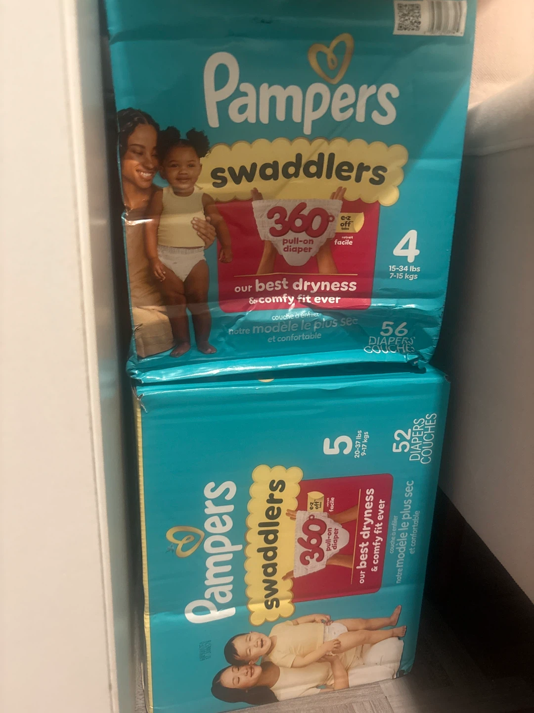 Pampers Swaddlers Diapers Size 4 & 5