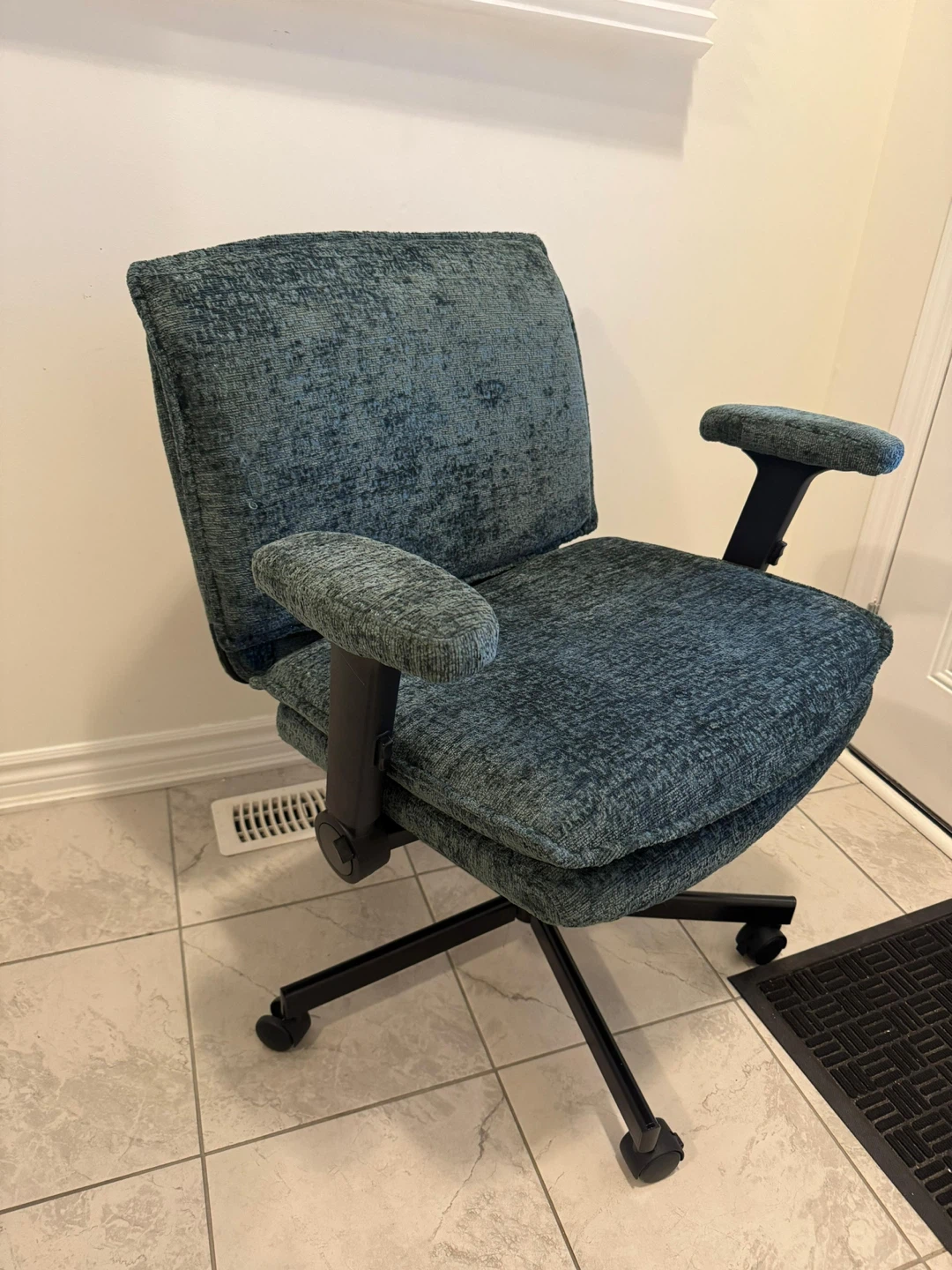 Teal Upholstered Office Chair - photo 2