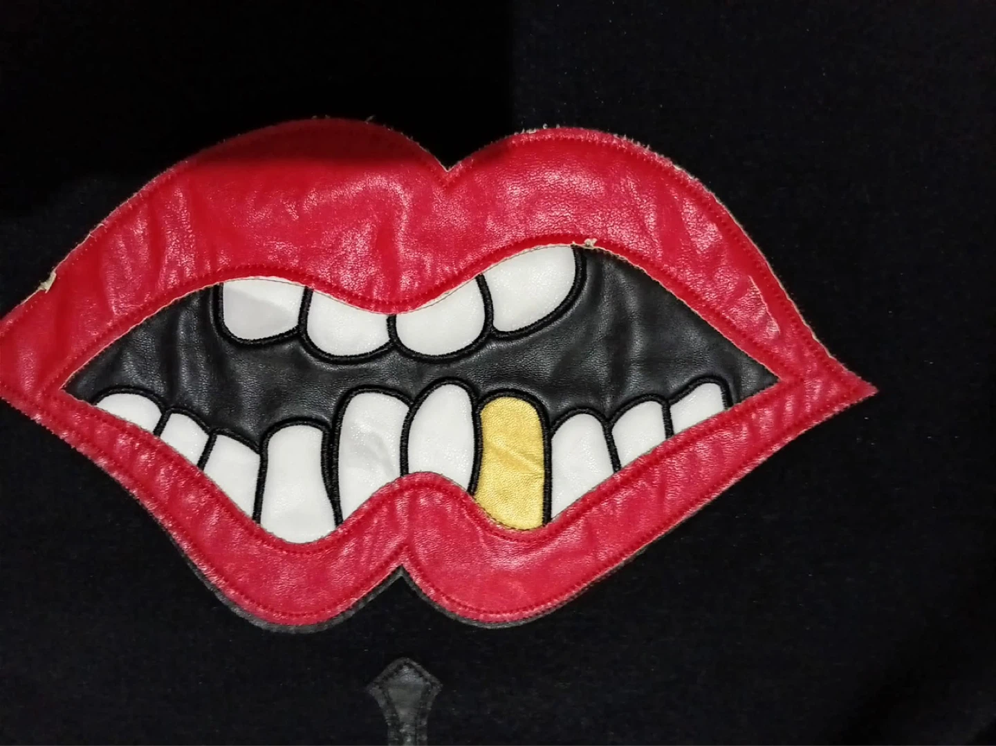 Chrome Hearts Black Sweater with Lips Graphic - photo 2