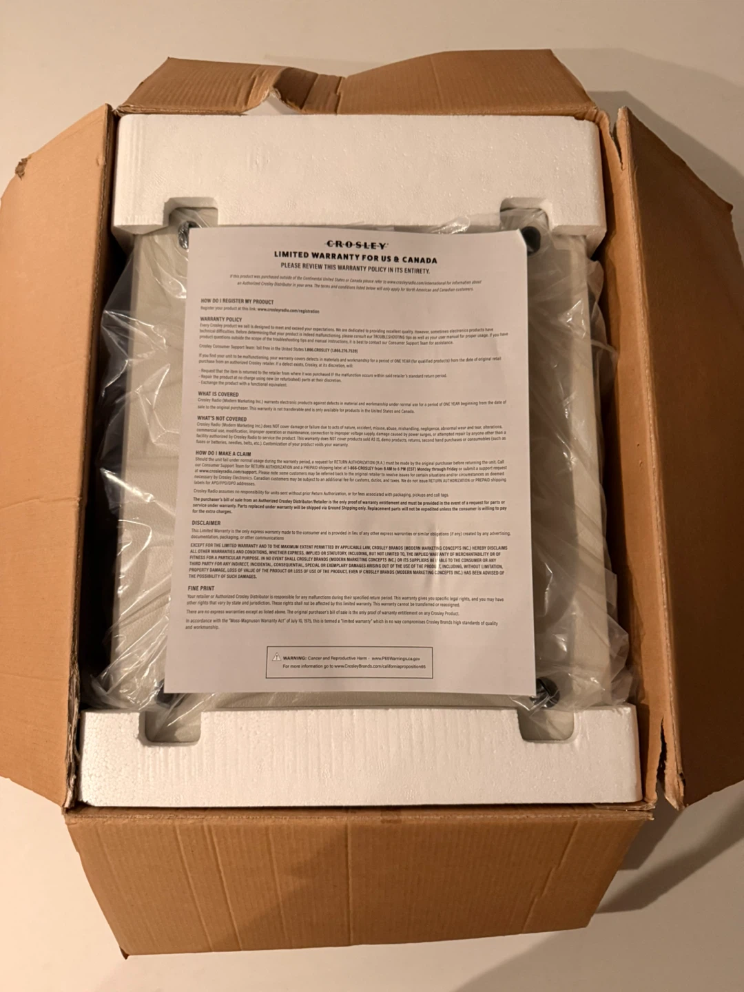 $105 UNUSED STILL BOXED CROSLEY CREAM BLUETOOTH RECORD PLAYER