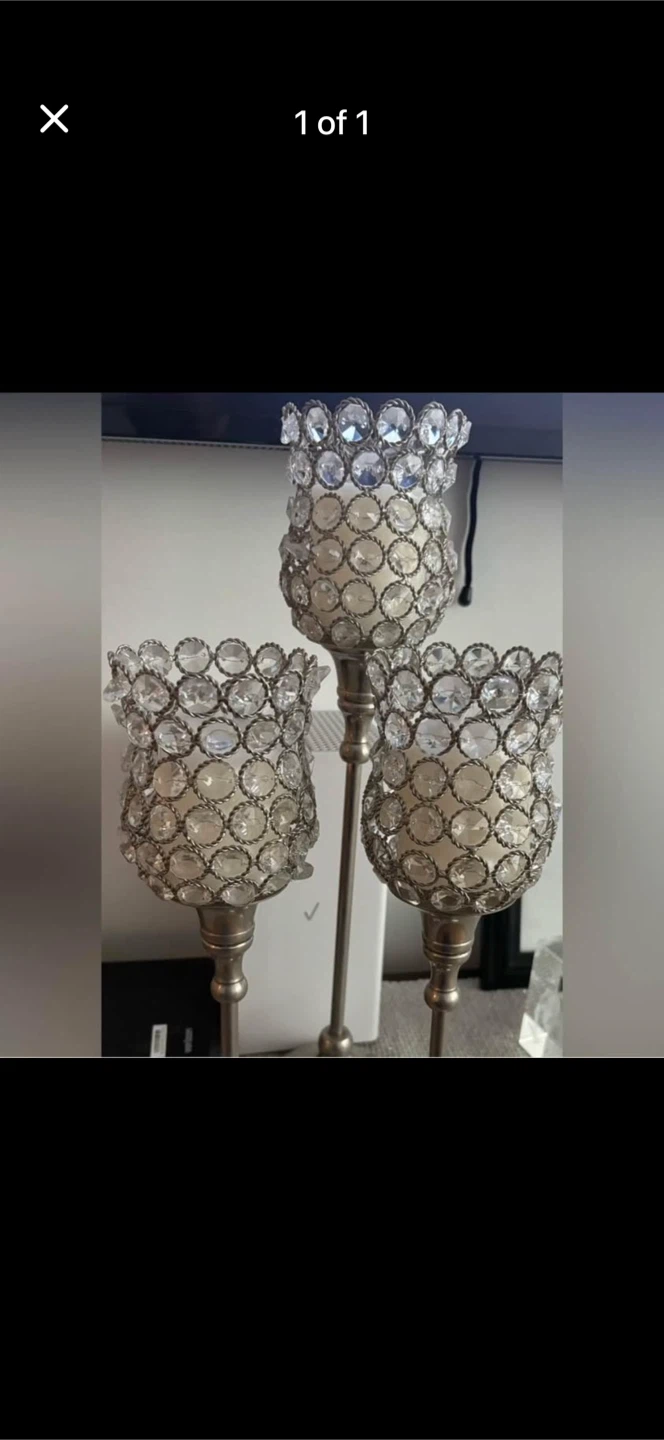 3-Light Crystal Candelabra