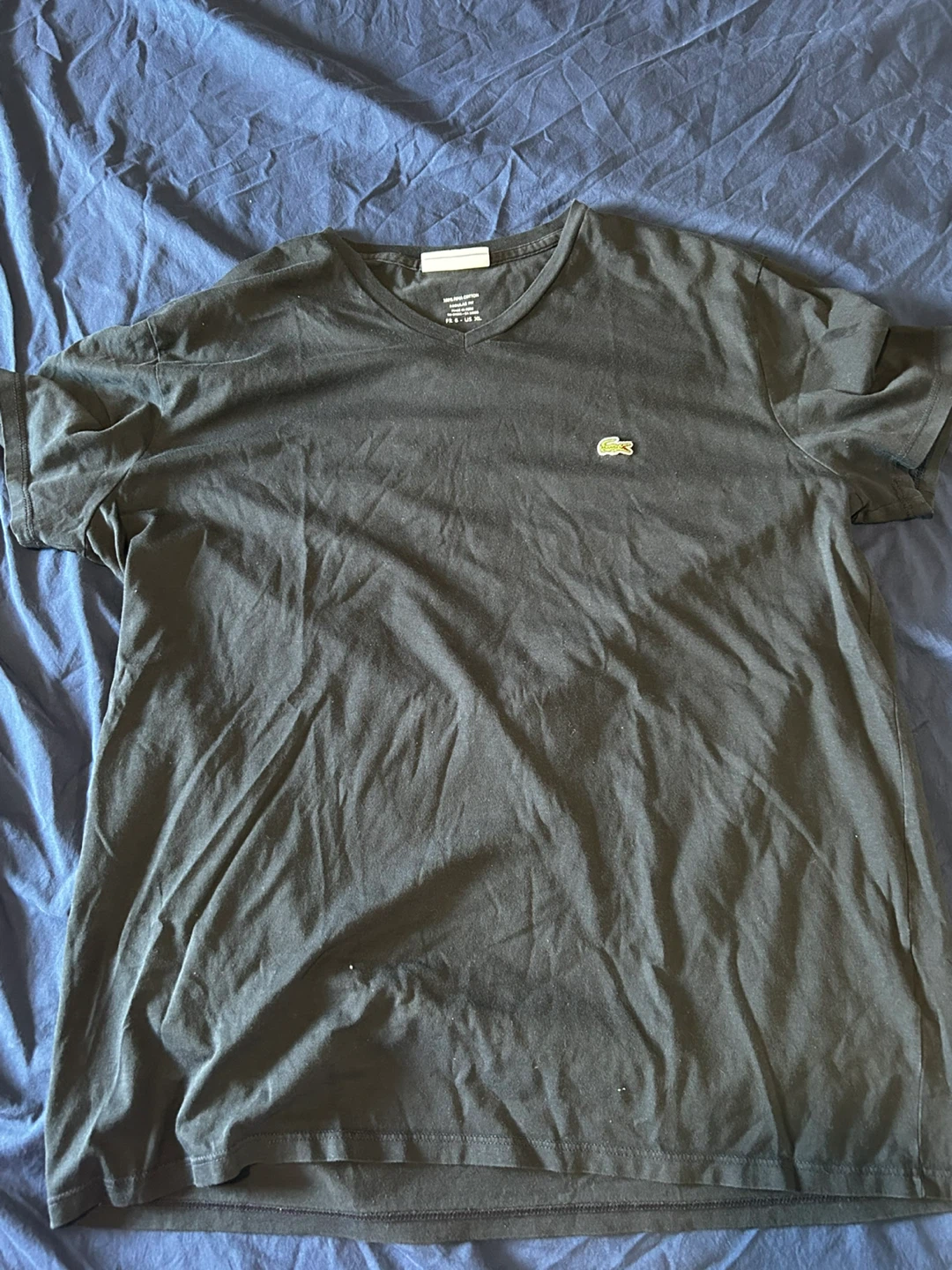 Lacoste V-Neck T-Shirt - Black - XL
