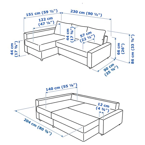 Ikea Friheten Grey Sectional Sofa Bed - photo 2