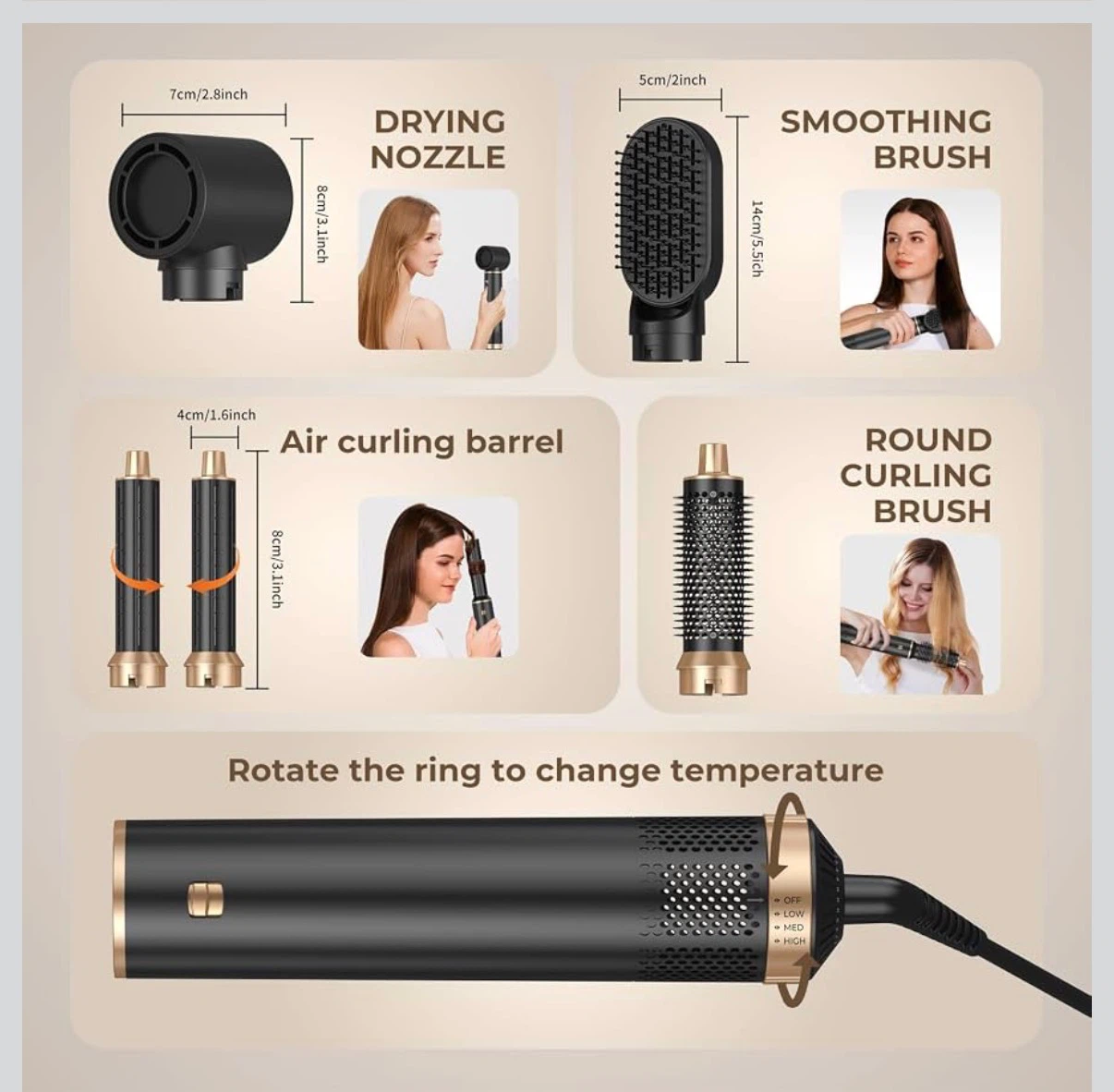 5-in-1 Hot Air Hair Styler Set - photo 3