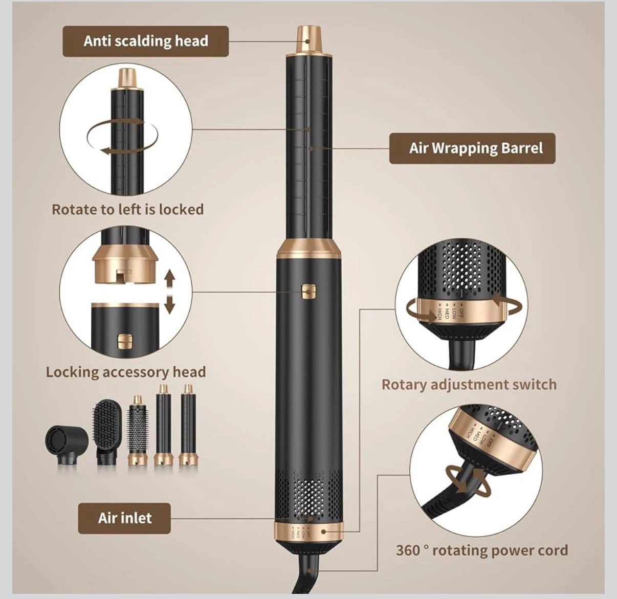 5-in-1 Hot Air Hair Styler Set - photo 5