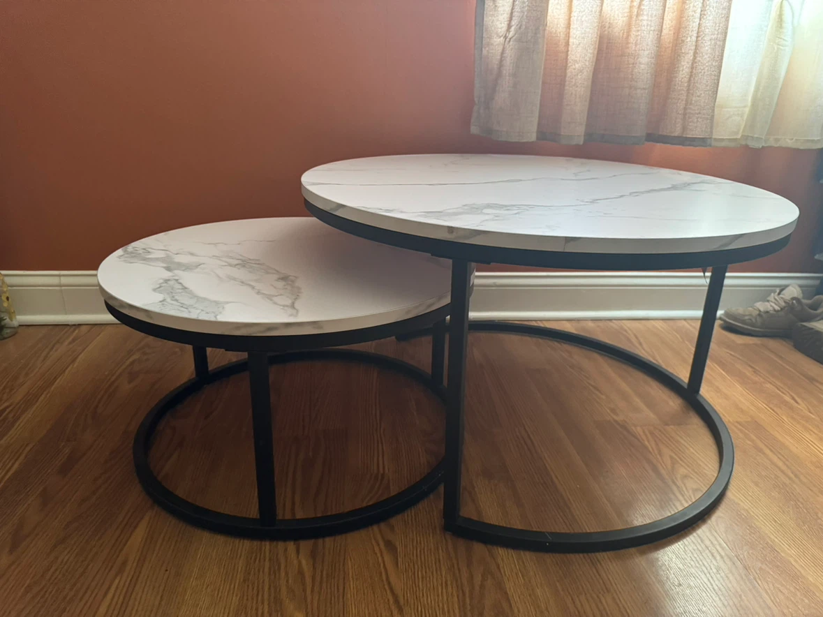 Nesting Coffee Tables - imitation Marble Top - photo 2