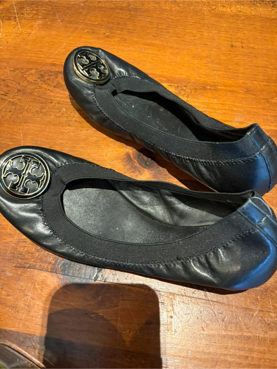 Tory Burch Black Leather Ballet Flats - Size 5.5M