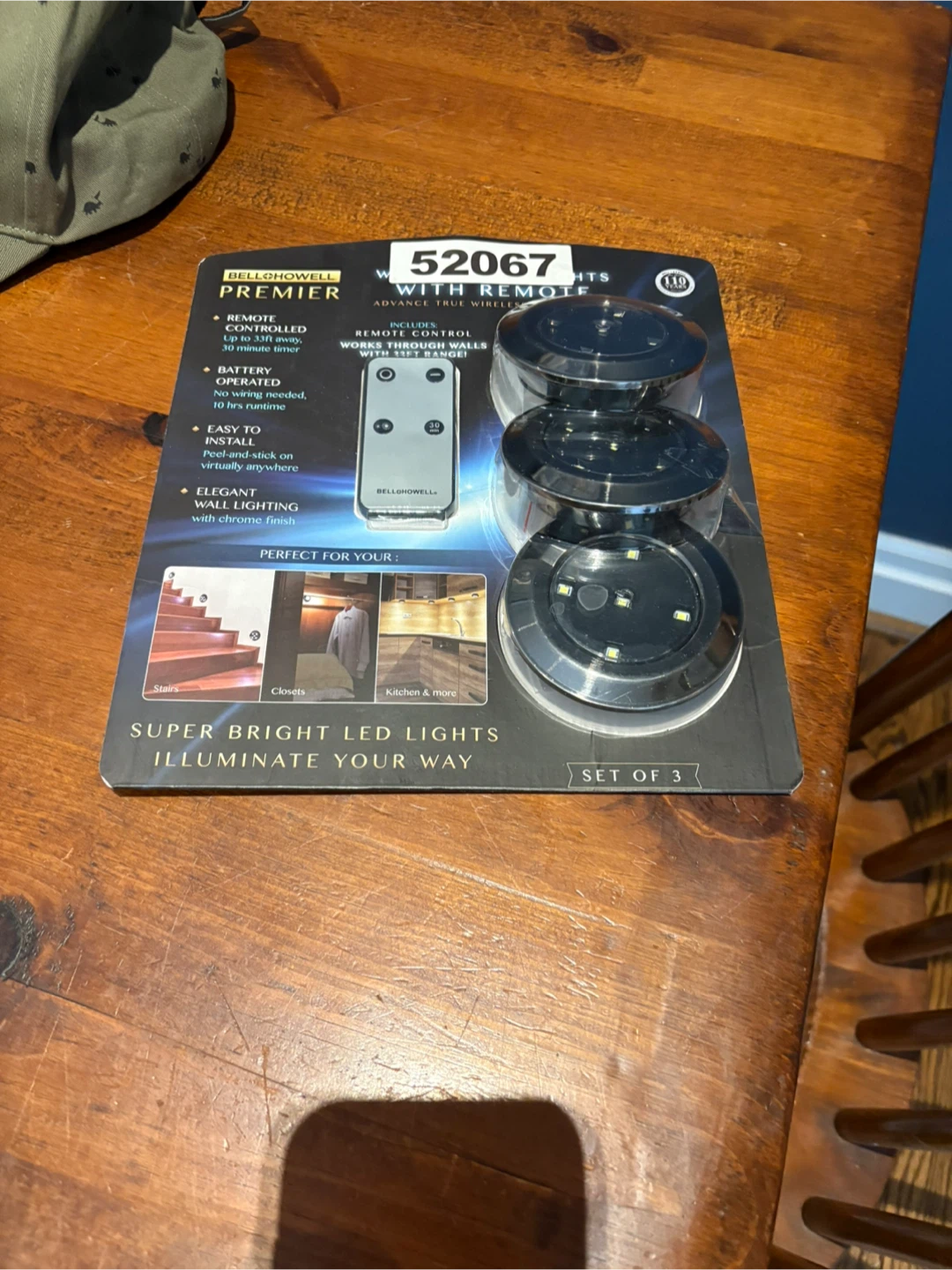 Bell+Howell Premier LED Puck Lights with Remote (Set of 3)