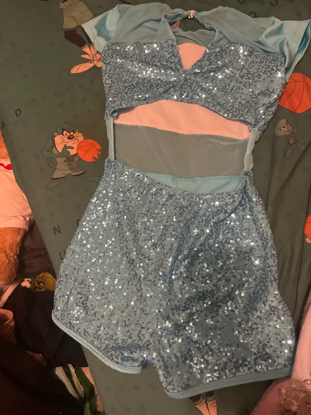 Light Blue Sequin Dance Leotard - photo 2