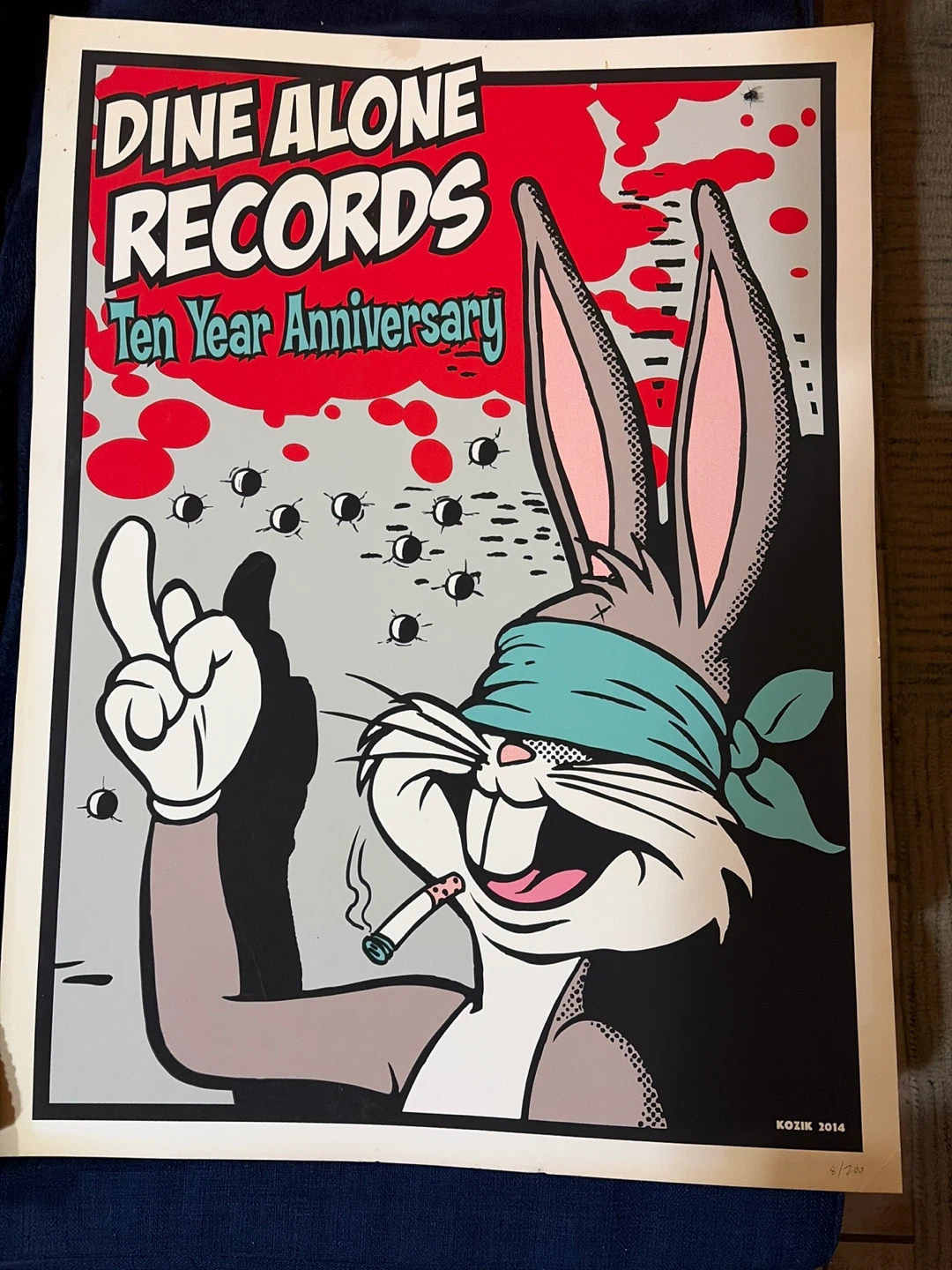 Dine Alone Records 10 Year Anniversary Poster by Kozik
