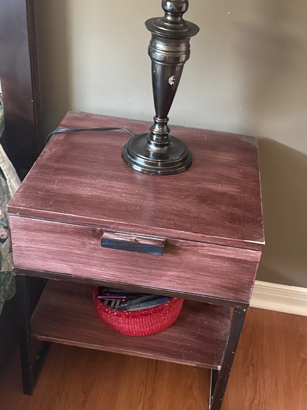 Wooden Side Table with Drawer