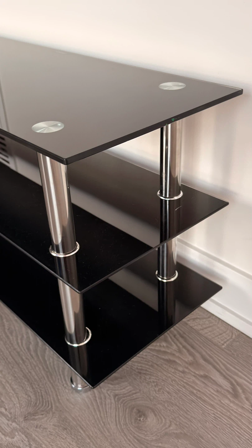 3-Tier Black Glass TV Stand 55” и 60’’ - photo 2