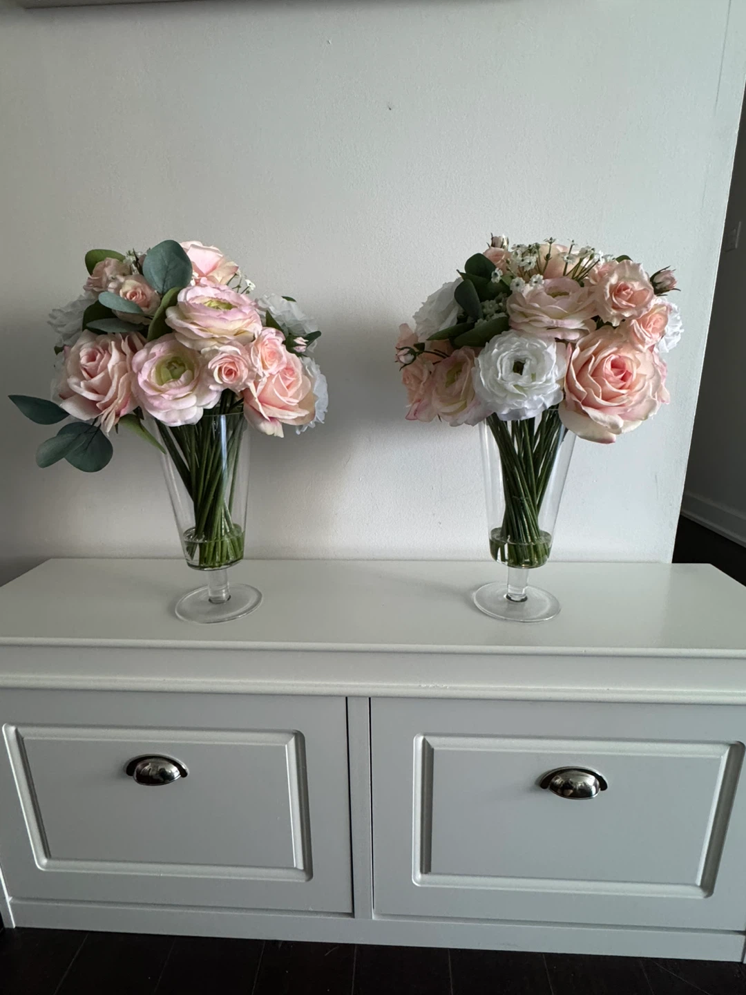 Artificial Flower Arrangement - Pink and White Roses - photo 4