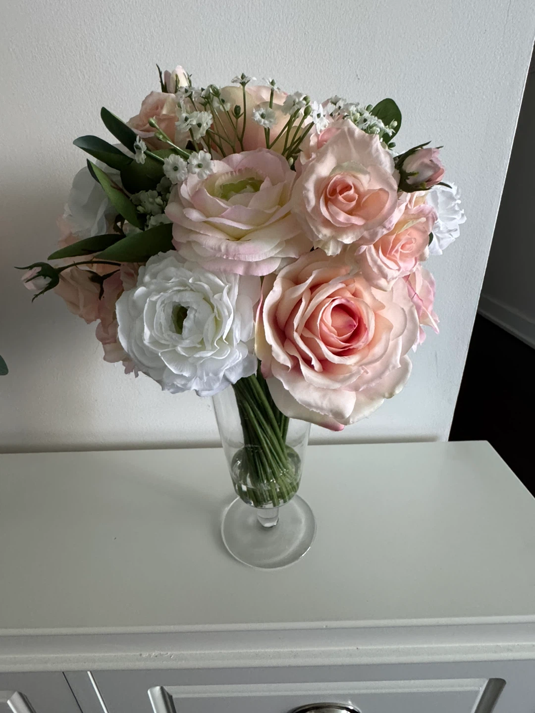 Artificial Flower Arrangement - Pink and White Roses - photo 5