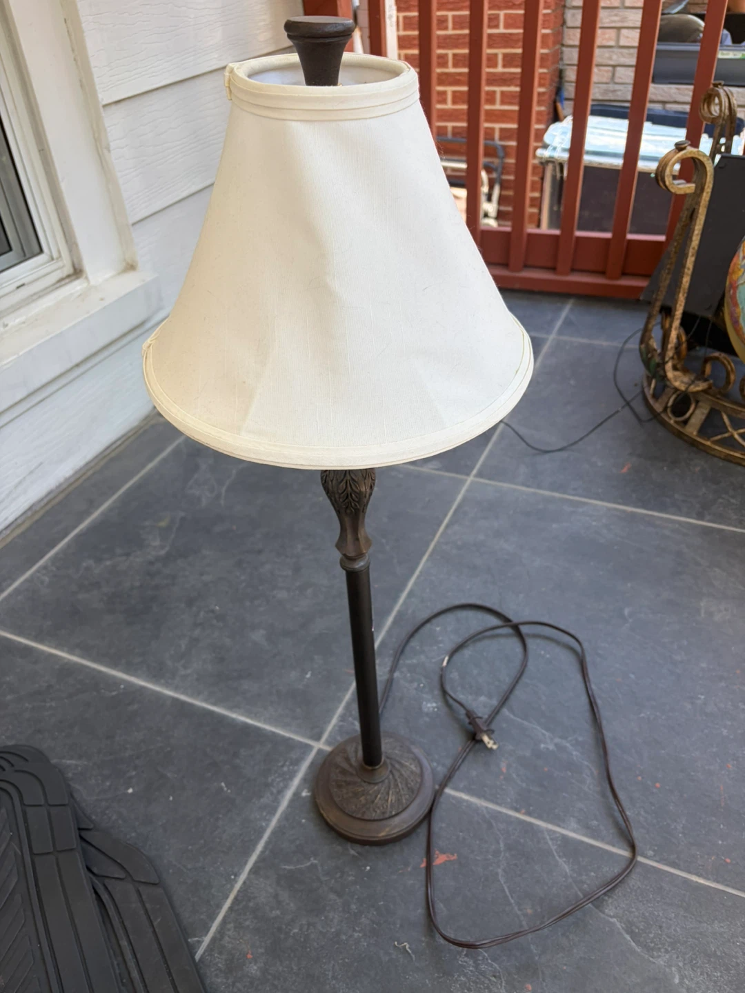 Table Lamp with Cream Shade