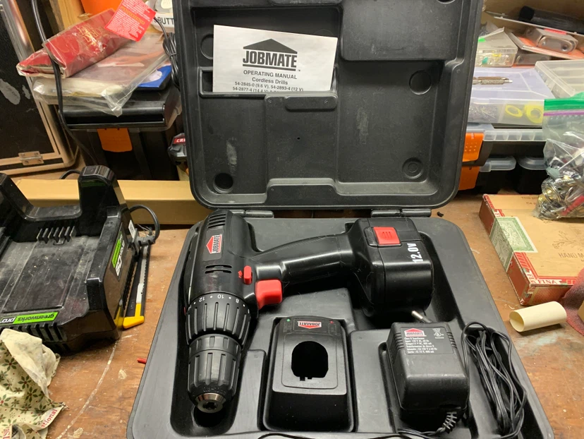 Jobmate 12.0V Cordless Drill with Charger and Case