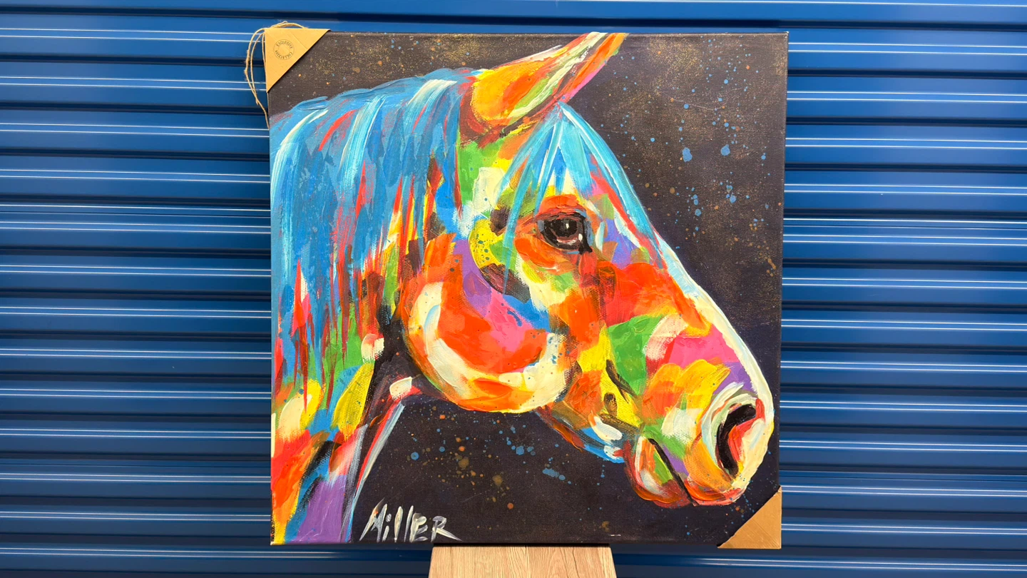 Colorful Horse Canvas Art – Modern Abstract Painting